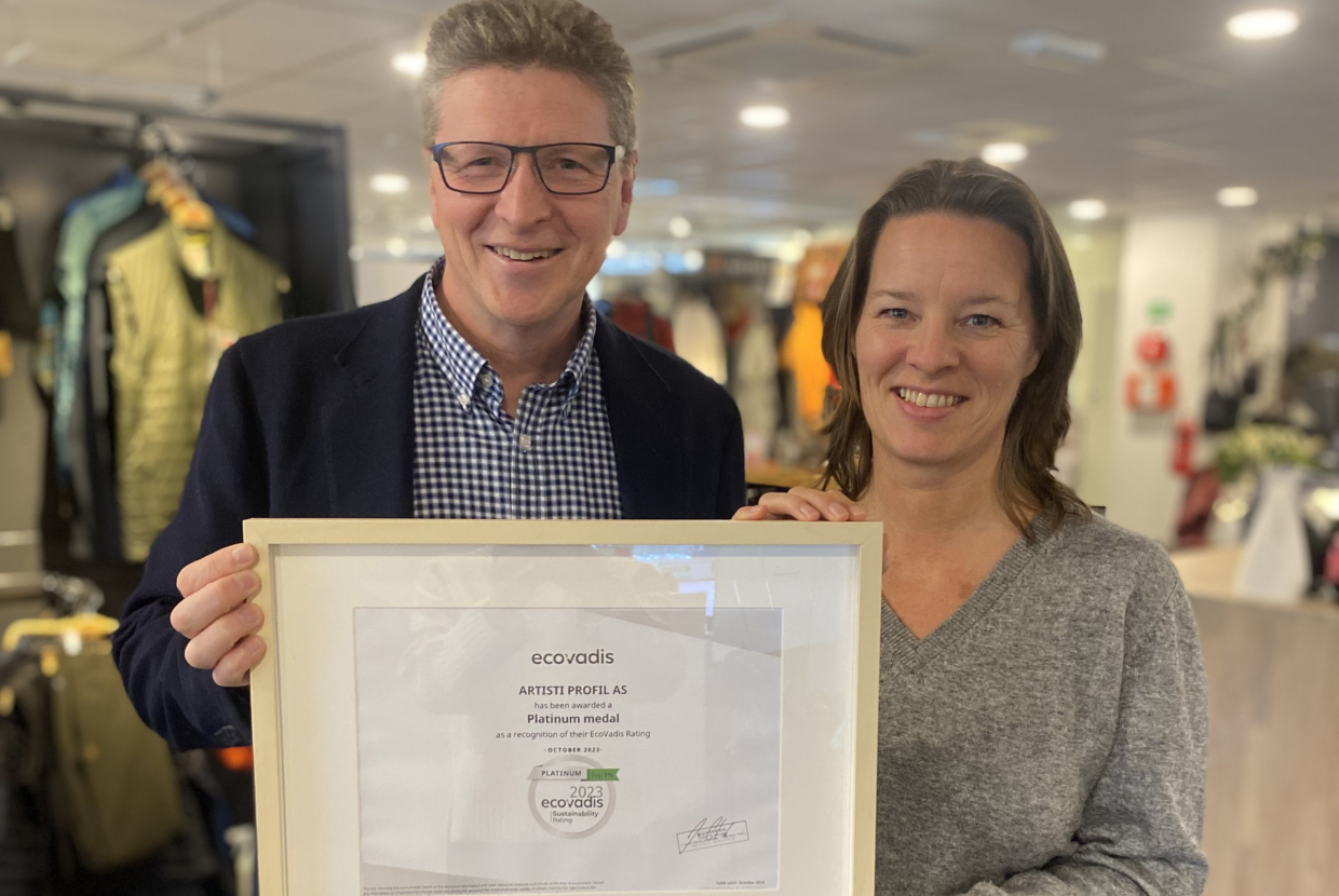 EcoVadis has awarded Artisti AS the Platinum-medal!